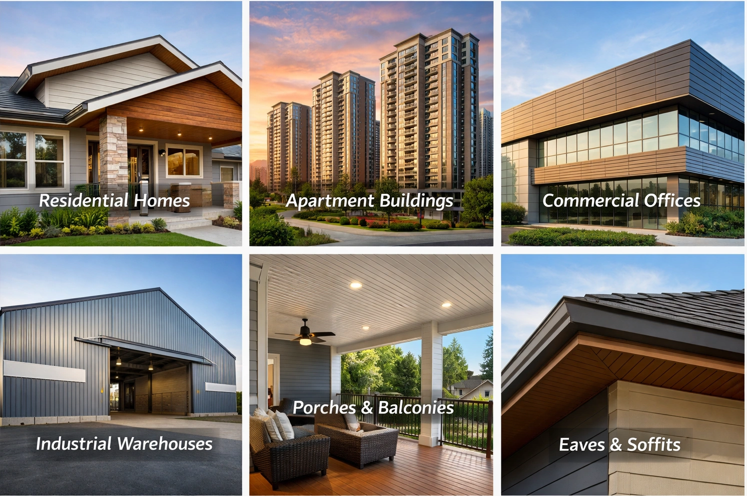 Applications of Soffit Panels & Siding Panels