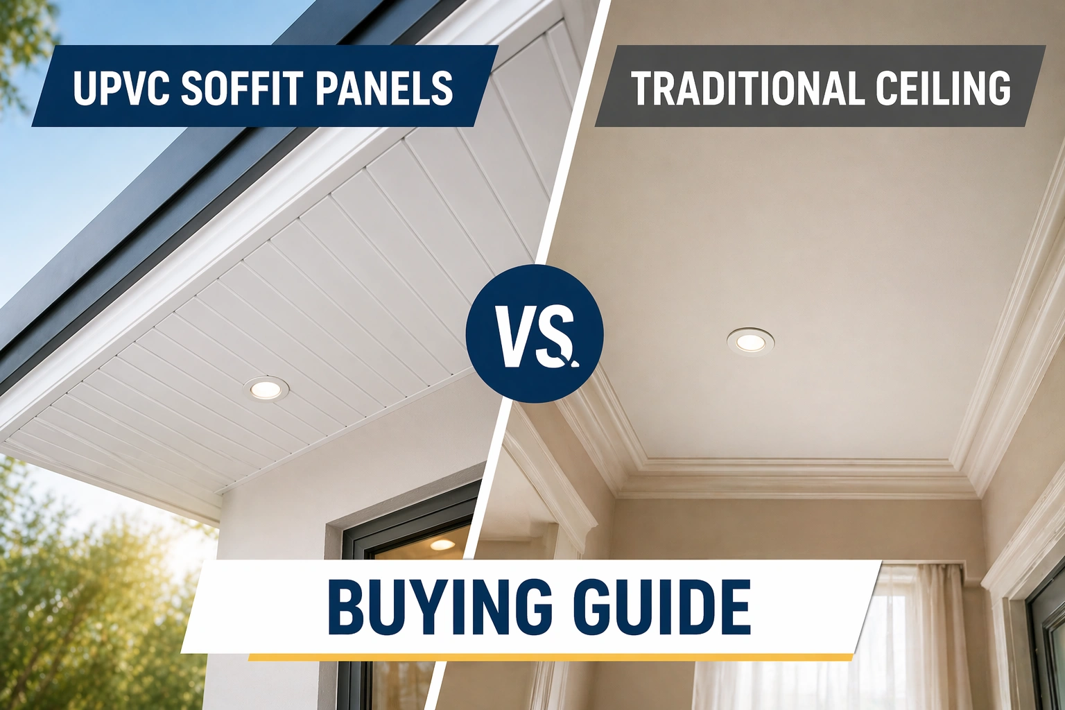 UPVC Soffit Panels vs Traditional Ceiling: Buying Guide